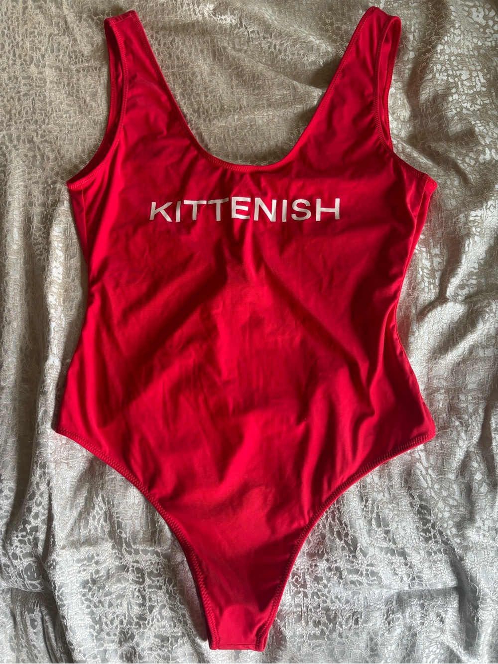 Kittenish Jesse James Bright Red One-Piece Bodysuit